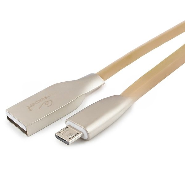 Кабель USB2.0 Cablexpert CC-G-mUSB01Gd-1M, AM/microB, серия Gold, длина 1м, золотой, блистер