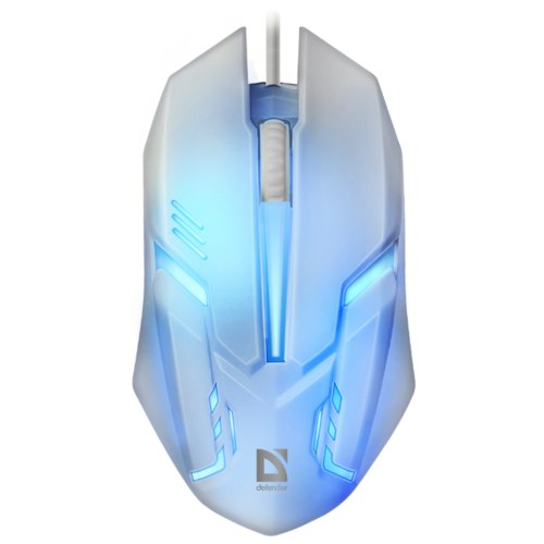 Мышь проводная Defender Cyber MB-560L белый, 1200 dpi, USB, кнопки - 3