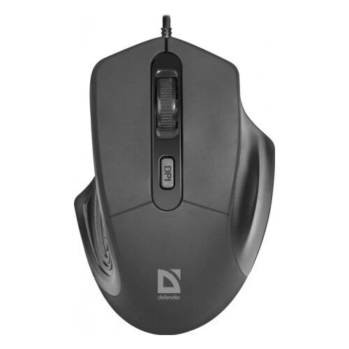 Мышь проводная Defender Datum MB-347 черный, 1600 dpi, USB, кнопки - 4