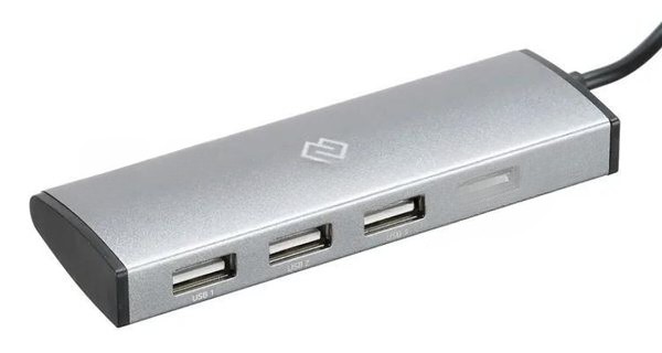 USB-концентратор Digma HUB-4U2.0-UC-DS, USB-C, USB 2.0 4 порта, USB