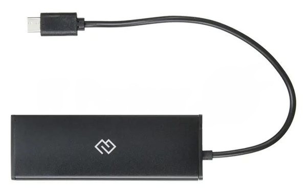 USB-концентратор Digma HUB-4U2.0-UC-B, USB-C, USB 2.0 4 порта, USB