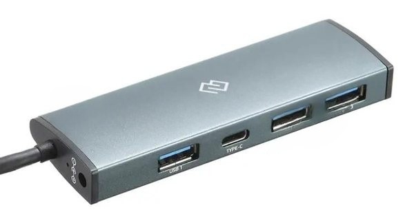 USB-концентратор Digma HUB-3U3.0С-UC-G, USB-C, USB 3.0 4 порта, USB
