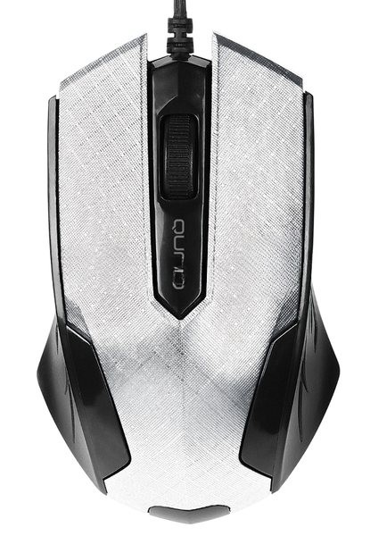 Мышь проводная Qumo Office M14 белый, 1000 dpi, USB, кнопки - 3