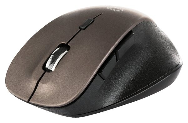 Мышь беспроводная Qumo Office Elite M55 коричневый, 2400 dpi, радиоканал, USB, кнопки - 6