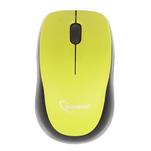 Мышь беспроводная Gembird MUSW-360-LM желтый, 1000 dpi, радиоканал, USB, кнопки - 3