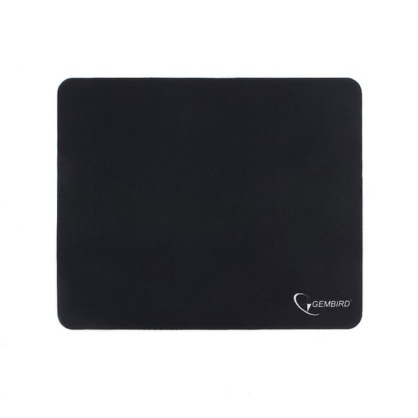 Коврик для мыши Gembird MP-BLACK, черный, размеры 250x200x2мм, полиэстер/резина
