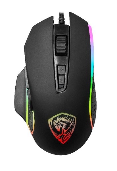 Мышь проводная Qumo Pantheon M50 черный, 3200 dpi, USB, кнопки - 7