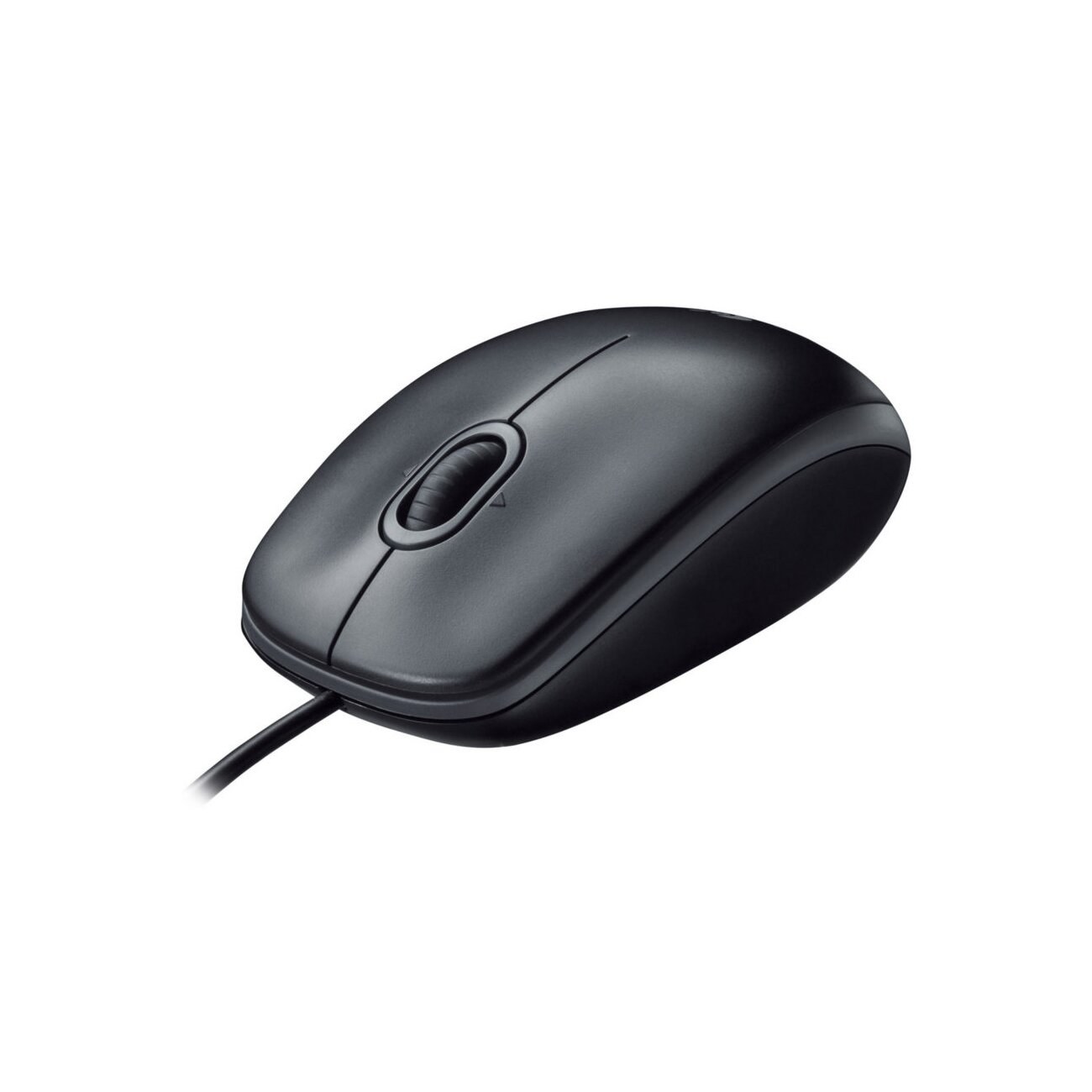 Мышь проводная Logitech B100 черный, 1000 dpi, USB, кнопки - 3