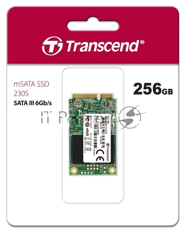 Накопитель SSD 256GB Transcend MSA230S, mSATA, SATA III, 3D TLC [R/W - 560/500 MB/s]