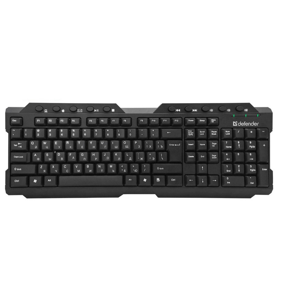 Клавиатура беспроводная Defender Element HB-195 RU USB черный