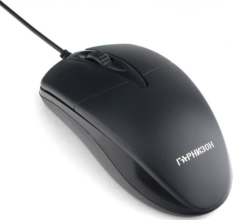 Мышь проводная Гарнизон GM-220XL черный, 1000 dpi, USB, кнопки - 3