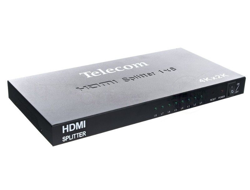 Разветвитель Telecom HDMI 1=>8 4k@30 HZ TTS7010