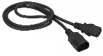 Шнур питания Lanmaster C13-C14, 3х0.75, 220В, 10А, черный, 0.5 метра
