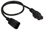 Шнур питания Lanmaster с блокировкой C13-C14, 3х0.75, 220В, 10А, черный, 3 метра