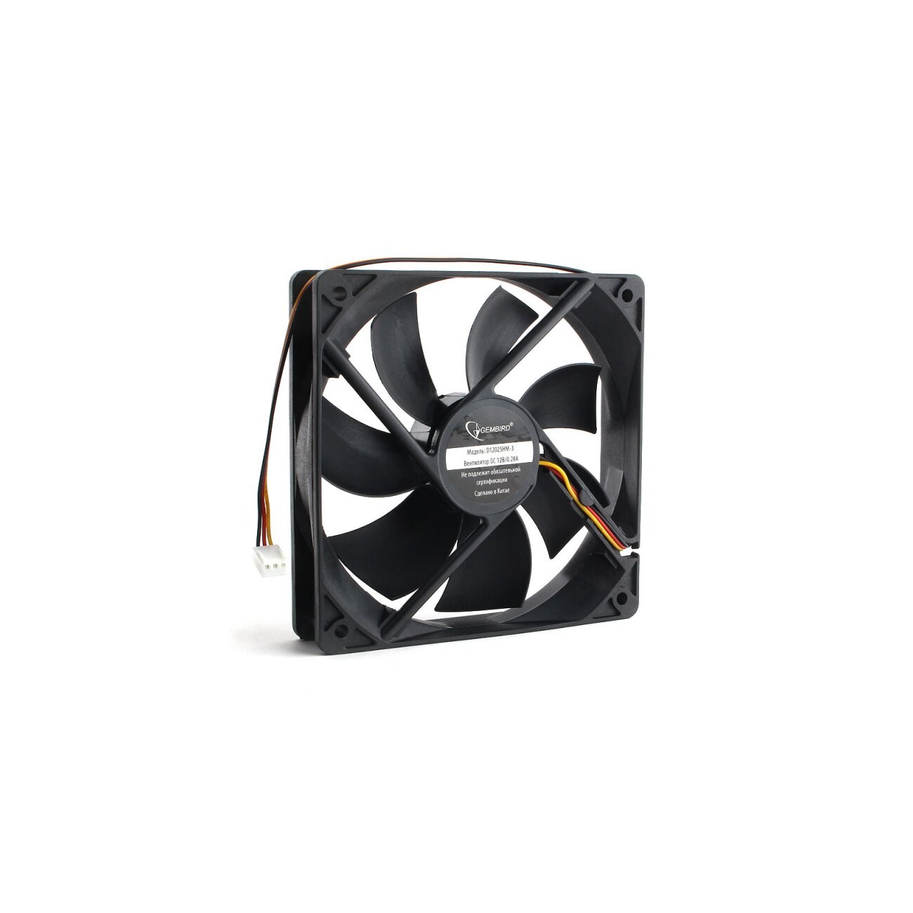 Вентилятор для корпуса Gembird D12025HM-3 черный 120мм 2000rpm 30db 3-pin