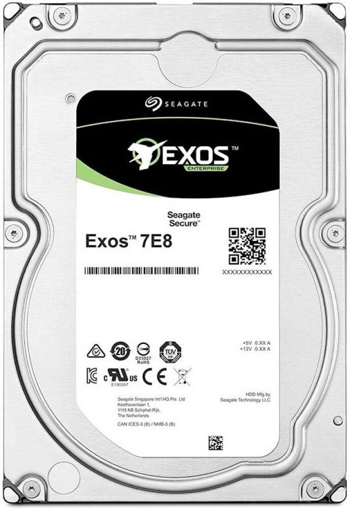 Жесткий диск HDD Seagate Exos 7E8 1Tb 7200rpm SAS 256Mb 3.5"