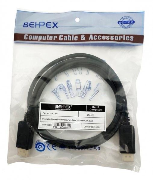 Кабель 1.2v DisplayPort (m) DisplayPort (m) 2м