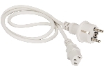 Шнур питания Lanmaster C13-Schuko, 3х0.75, 220В, 10А, белый, 3 метра