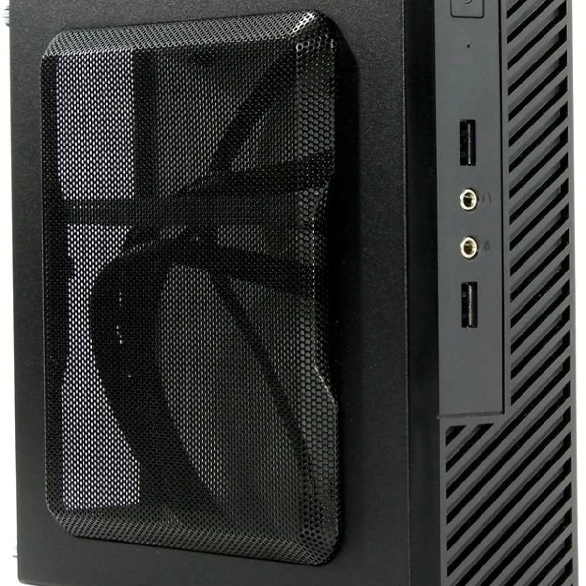 Компьютерный корпус Slim Case Powerman ME100S-BK front fan 4cm, 120W adapter, Mini ITX, VESA