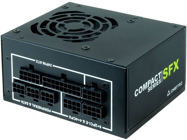 Блок питания Chieftec Compact CSN-450C, 450Вт, 80 PLUS Gold, 80мм, модульный, черный