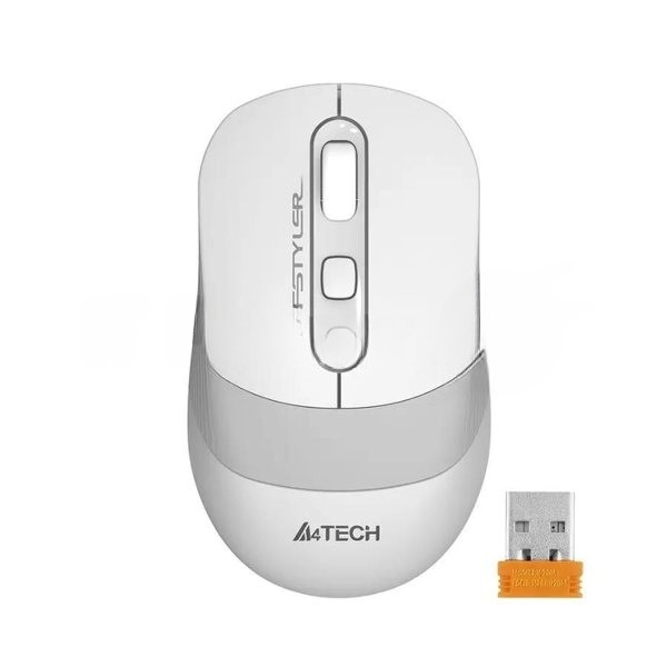Мышь беспроводная A4Tech Fstyler FG10 белый/серый, 2000 dpi, USB, радиоканал, кнопки - 4