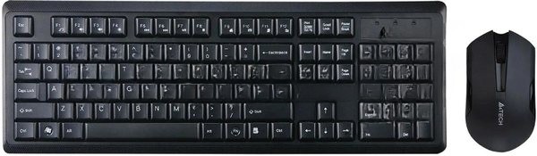 Комплект клавиатура+мышь A4Tech 4200N беспроводной, USB, 1000 DPI, чёрный