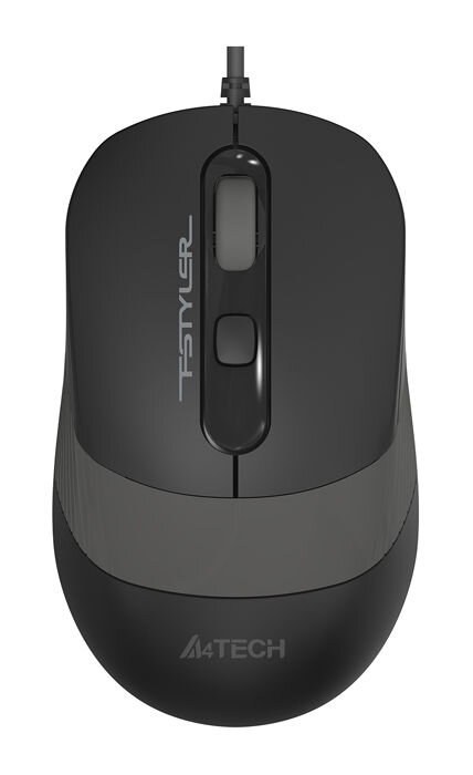 Мышь проводная A4Tech Fstyler FM10 черный/серый, 1600 dpi, USB Type-A, кнопки - 4
