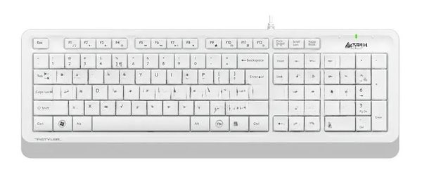 Клавиатура проводная A4Tech Fstyler FK10, USB, белый/серый