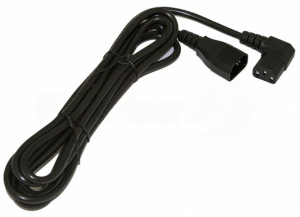 Кабель питания IEC 320 C19 - IEC 320 C20 (3x1.5), 16A, прямая вилка, 1м, черный Hyperline PWC-IEC19-IEC20-1.0-BK
