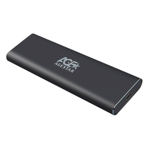 Внешний корпус USB 3.1 Type-C M.2 NVME (M-key) AgeStar 31UBNV1C (GRAY), алюминий, черный