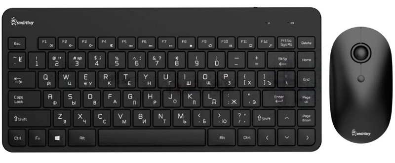 Комплект клавиатура+мышь Smartbuy 220349AG беспроводной, USB, 1600 DPI, чёрный