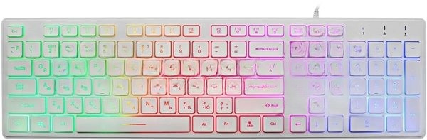 Клавиатура Oklick 550ML проводная, USB Type-A, белый