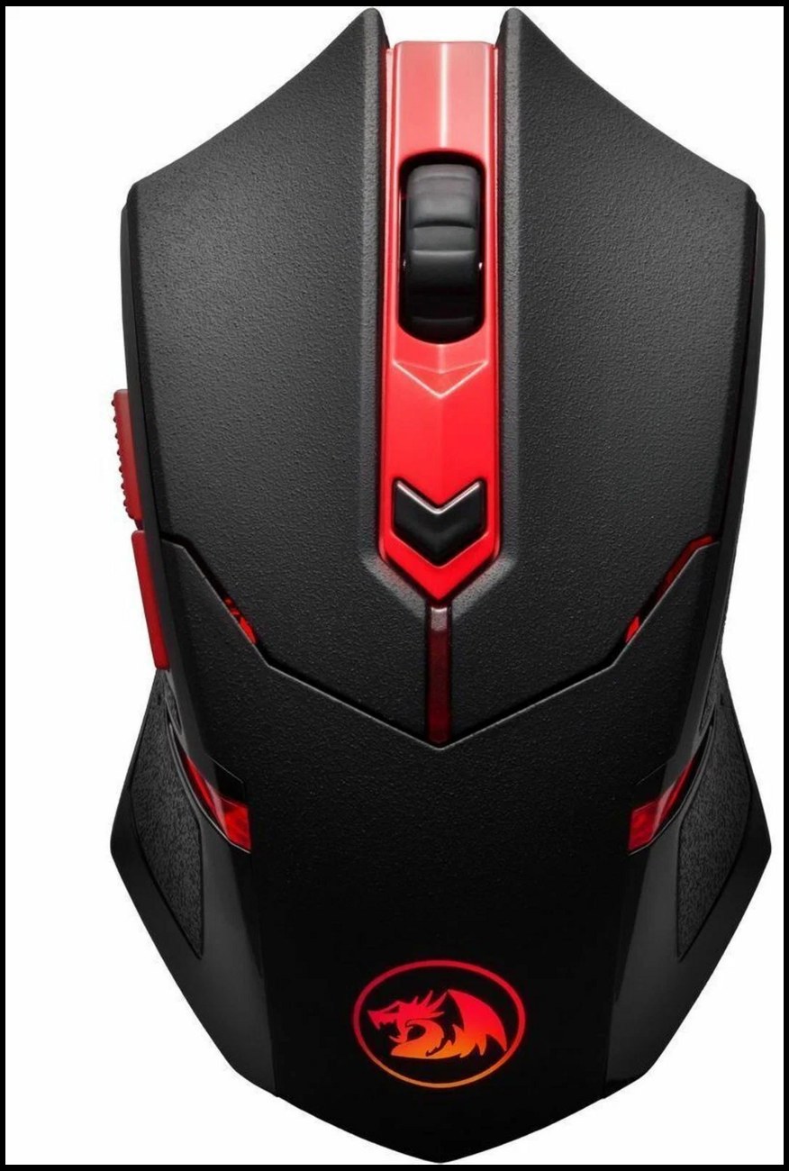 Мышь беспроводная + коврик Defender Redragon M601WL-BA черный, 2400 dpi, радиоканал, USB, кнопки - 6