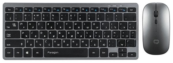 Комплект клавиатура+мышь Qumo Paragon K15/M21 беспроводной, USB, 1600 DPI, черный