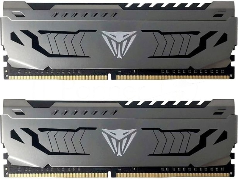 Оперативная память Patriot Viper Steel, DDR4, 8GB (2x4GB), 3200MHz, CL16, DIMM, с радиатором, черный