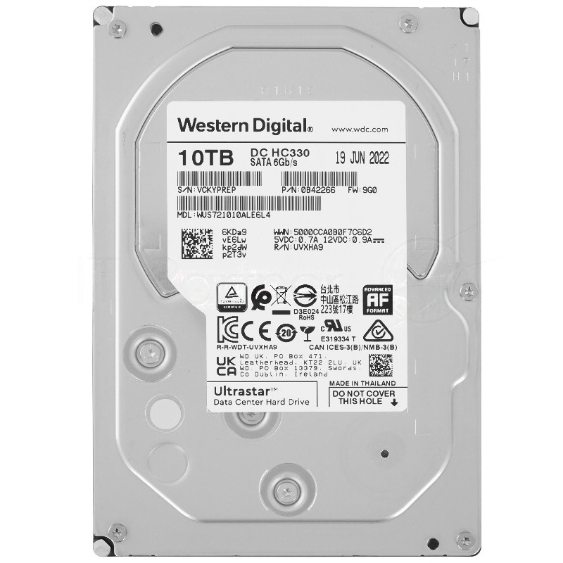 Жесткий диск Western Digital SATA 10Tb 7200RPM 6Gb/S 256MB DC HC330 0B42266