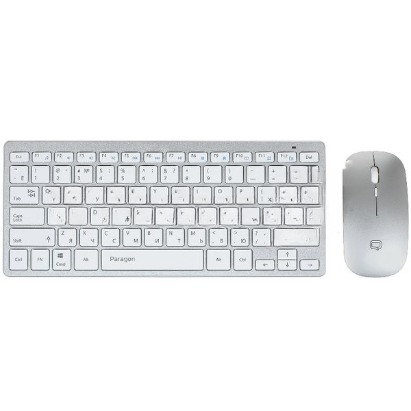 Комплект клавиатура+мышь Qumo Paragon K15/M21 беспроводной, USB, 1600 DPI, белый