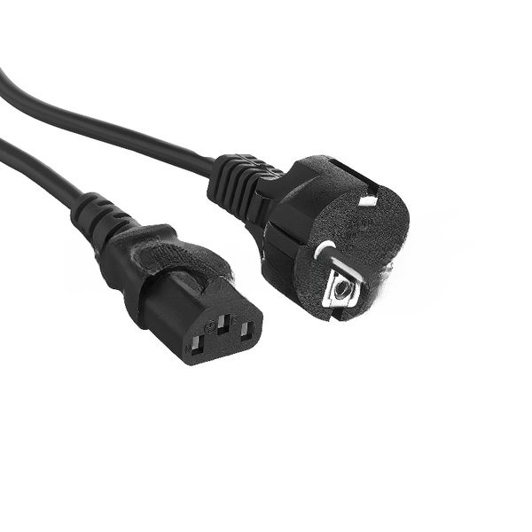 Кабель питания ExeGate Power PC-1,8P (Евровилка Schuko->С13) VDE-250V-3*1.0-CU, 10A, черный, 1.8м