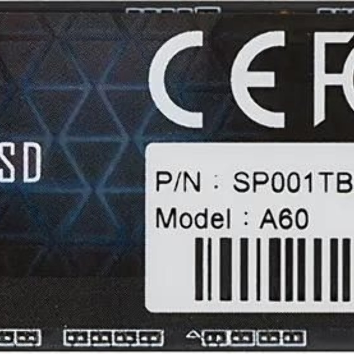 Накопитель SSD Silicon Power P34A60, 1Tb, PCIe 3.0 x4, M.2 2280, NVMe, R/W 2200/1600