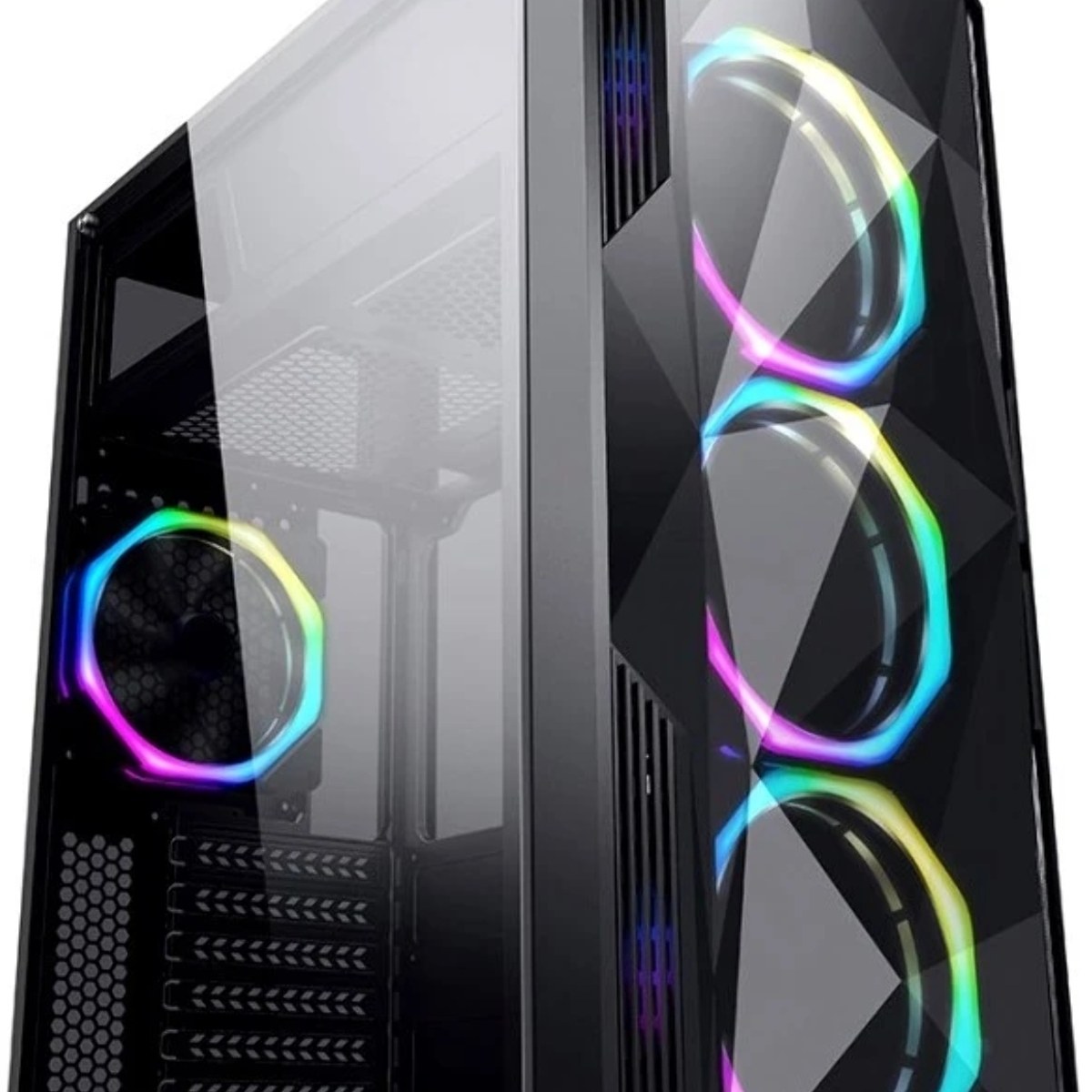 Компьютерный корпус Aerocool/Formula F-3401 (V1) черный без БП ATX 3x120мм 2xUSB 2.0 1xUSB 3.0 audio bott PSU