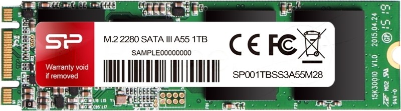 Накопитель SSD Silicon Power A55, 512Gb, M.2 2280, SATA III, R/W 560/530