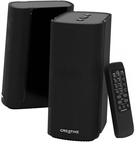 Акустическая система Creative T100 2.0 черный 40Вт BT