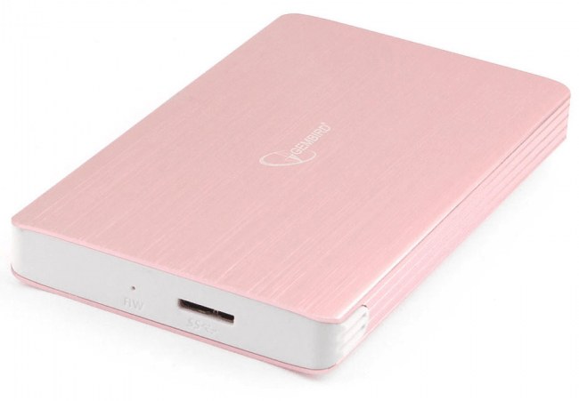 Внешний корпус 2.5" Gembird EE2-U3S-65, розовое золото, USB 3.0, SATA, алюминий