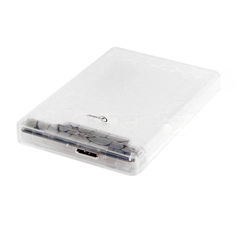 Внешний корпус 2.5" Gembird EE2-U3S-32P, прозрачный, USB 3.0, SATA, пластик