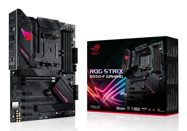 Материнская плата ASUS ROG STRIX B550-F GAMING, AM4, AMD B550, 4xDDR4, 6xSATA, 2xM.2, 1xPCI-E 3.0 x16, 1xPCI-E 4.0 x16, 3xPCI-E x1, 1xDP, 1xHDMI, 1x 2.5Gb LAN, 1xUSB 3.2 Gen 2, 4xUSB 3.2 Gen 1, 2xUSB 2.0, 5x3.5 мм, 7.1, ATX