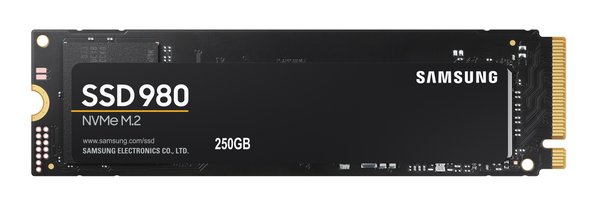 Накопитель SSD Samsung 980, 250Gb, PCIe 3.0 x4, M.2 2280, NVMe, R/W 2900/1300