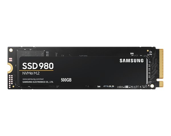 Накопитель SSD Samsung 980 MZ-V8V500BW, 500Gb, PCIe 3.0 x4, M.2 2280, NVMe, R/W 3100/2600