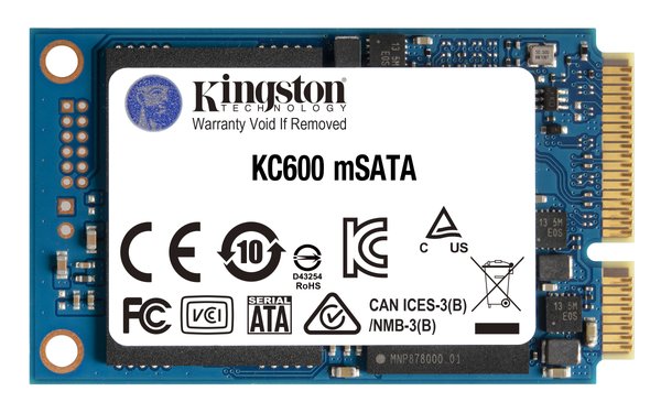 Накопитель SSD Kingston KC600, 256Gb, mSATA, R/W 550/500