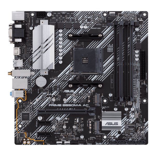 Материнская плата ASUS PRIME B550M-A/CSM, AM4, AMD B550, 4xDDR4, 4xSATA, 2xM.2, 1xPCIe 4.0 x16, 1xPCIe 3.0 x16, 2xPCIe 3.0 x1, 1xVGA, 1xDVI, 1xHDMI, 1x1Gb LAN, 2xUSB-A 10Gbps, 4xUSB-A 5Gbps, 3x3.5 мм, 7.1, mATX