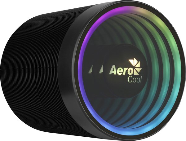 Кулер для процессора AeroCool/Formula Mirage 5 черный, 60 мм, алюминий/медь, 3000 об/мин, 30 дБ, 4 pin, 150 Вт, 145 мм